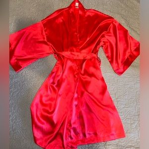 Pink Satin Robe